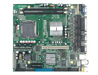 华北工控 POS-7853 高性能POS机专用主板  支持LGA775 Pentium-4 CPU及Core 2 Duo处理器 2个240 PIN双通道DIMM支持DDRⅡ400/533/667MHz内存，容量最大可达4G 