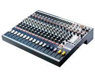 声艺 Soundcraft EFX12 带效果器调音台  1、内置莱斯康24bit效果器；2、观察信号电平的LED、监控信号电平状态；3、精密的GB30话筒前置放大器；4、为电容话筒提供真正专业的+48V幻象电源；5、外置效果处理的插入点；6、调音台输入通道规格8/12路；7、AUX发送全部可切换到推子前或推子后；8、FX发送；9、内置世界通用供电电源