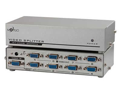 MT-2508    8口VGA分配器、250MHZ 铁盒
