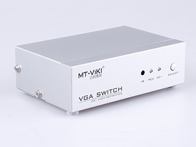 MT-15-2DH    二口VGA切换器，自动，带遥控,带电源
