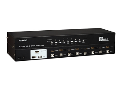 MT-2108HL    8口KVM 热键、USB2.0、八条1.5米-1.8米原厂KVM专用线、HDMI接口
