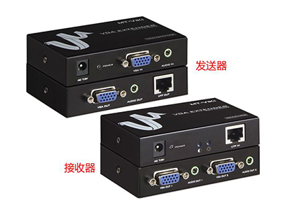 MT-200T    1路200米网线延长、带音频、接收端2路分配
