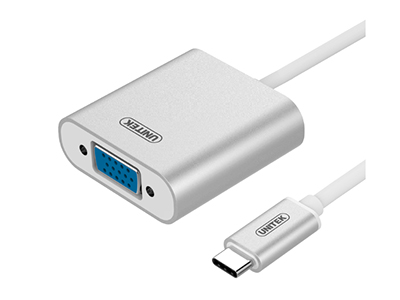 Type-C转VGA转换器    USB3.1 Type-C转VGA          转换器（铝合金外壳）          彩合包装





