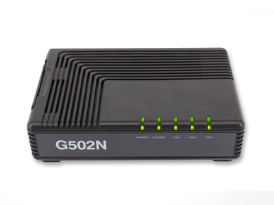高稳定性2FXS端口语音网关  G502N  是飞音时代的高性能双端口语音网关产品，可供用户注册到不同的SIP代理服务器，IP PBX，最大同时支持两路语音呼叫，提供更灵活的语音沟通。