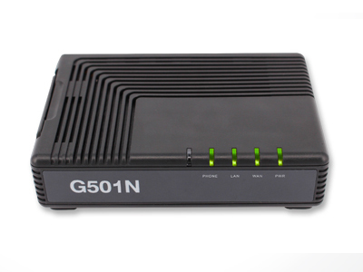 普及型单个FXS口网关  G501N  是飞音时代的模拟电话适配器（ATA) 产品，可供用户注册到不同的SIP代理服务器，IP PBX，提供更灵活的语音沟通。