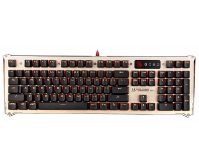 血手幽灵 B840  产品定位：光轴机械键盘；按键技术：机械轴（光轴）；连接方式：有线；键盘接口：USB；按键数：104键；键盘布局：全尺寸式；按键寿命：10000万次；按键行程：中；