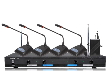 海天电子 HT-840E   具有极高的保真功能和专业的音箱效果； 频率范围: 160MHz—270MHz(VHF)；最大频偏 :±15KHz ； 频率稳定度 : ±0.05\%；  频率响应:40Hz-15KHz； 信噪比 :100dB.(A)；灵敏度 : 10/uv s/n=50dB；动态范围 :50～100米；有效距离：100m；工作温度 :—10℃ to 50℃；