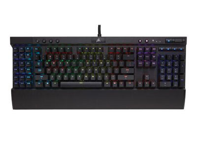 海盗船 Gaming系列 K95 RGB    ”类型：机械键盘，游戏键盘
连接方式：有线
背光效果：RGB背光
轴体类型：红轴
数字键盘：有数字键盘”
