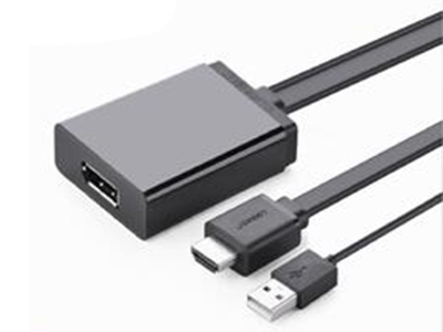 MM107    HDMI+USB转DP转接线 黑色   支持HDMI1.4   DP1.2             支持4K*2K(30HZ)                1080P（120HZ）                            彩盒包装







