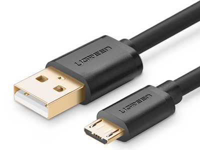 US125    ”USB 2.0转Micro USB线 镀金头
全铜线芯 铝编+铝箔屏蔽层
3米单磁环，5米双磁环
 3米以下无磁环
线规：AWG
OD：4.5MM
铝箔袋包装
黑色
”







