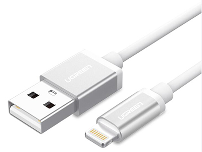 US131    ”绿联Iphone5/6数据线
苹果MFI官方认证产品
铝合金接头 银白色
吸塑包装”







