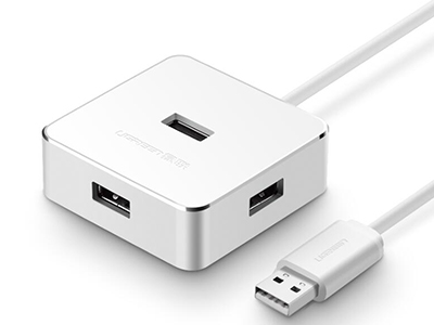 CR135    USB2.0 4口 HUB 铝合金           黑色                                        线芯材质：无氧铜                   传输速度：480Mbps                 芯片：GL850G                         供电接口：micro usb                       尺寸：56*56*18mm                     彩盒包装








