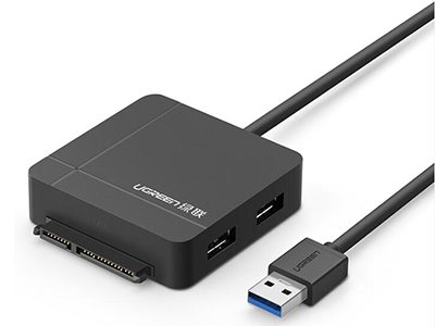 US231    USB 3.0转SATA+HUB+读卡 多功能转换器                                  产品尺寸：L67.5*W60*H16（mm），配线长50cm                        支持硬盘间相互对拷数据                      支持DC 12V外置供电                           TF/SD读卡器支持高达2TB存储卡，但不支持同时使用                        支持2.5寸和3.5寸SAT