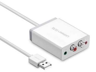 30521     USB 音频转换器                           USB2.0转2RCA+3.5+mic带线款                                             两口音频输出不支持同时使用                   配线长1m                                  支持Mac OS/Windows/Linux等系统                                   彩盒包装





