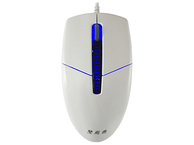 双飞燕OP-500 USB有线白色鼠标
