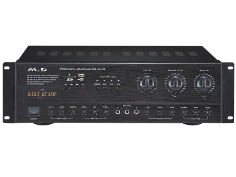 匹克 PEK-AV-600 黑色暗调式铝合金面板，带蓝牙，带USB、SD接口，高中低音独立调节，风扇散热，彩色输入指示，230W*2频率响应：20Hz—20KHz。最大输入灵敏度：380MV.信噪比大于或等于80DB.谐波失真大于或等于0.1\%。额定阻抗8欧。麦克风输入灵敏度，15MV..低音征服12DB.高音正负12DB