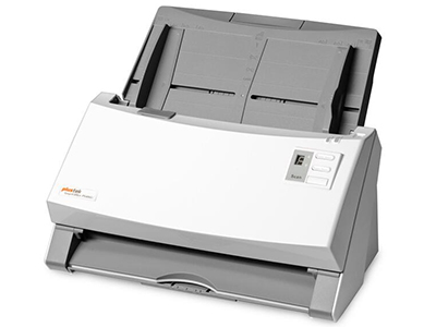 精益SmartOffice PS406U    ”USB2.0接口，扫描速度高达每分钟：40ppm/80ipm
100张大容量进纸器
40g超薄纸张轻松出入
可横放扫描带孔票据及报表
超声波重张检测
可扫描订单、合同、名片、超薄收据、凸字银行卡等”

