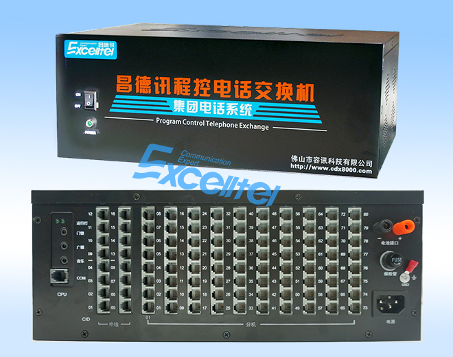 TP1680集團電話交換機，基本配置4+16，最大支持16+80