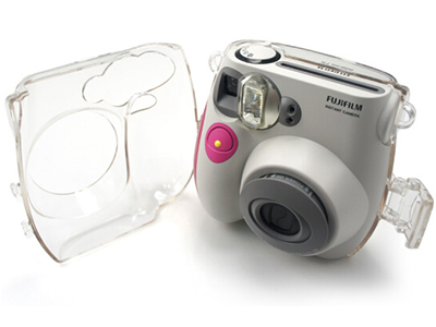 富士 相机配件mini7s mini7c水晶壳一次成像相机保护套保护壳透 白色

