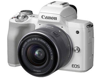 佳能微单 EOS M50（15-45镜头白色套机）（DIGIC 8处理器 2410万像素 全像素双核对焦 旋转触控LCD）
