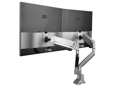 AOC DSX01银色双屏显示器支架
