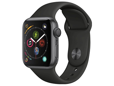 苹果Apple Watch Series 4智能手表 GPS款 40/44毫米深空灰色铝金属表壳搭配黑色运动型表带