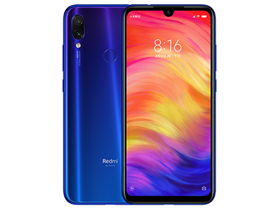 红米Redmi Note7 梦幻蓝  主屏尺寸：6.3英寸
主屏分辨率：2340x1080
后置摄像头：4800万像素+500万像素
前置摄像头：1300万像素
电池容量：4000mAh
电池类型：不可拆卸式电池
核心数：八核
