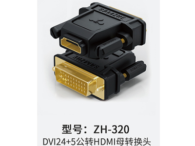 山泽 ZH-320  DVI24+5公转HDMI母转接头