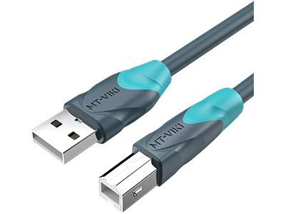 USB打印线 双色模  USB AM/BM，线芯28#*2+26#*2无氧铜，48编织网，真磁环。OD：5.0。
USB AM/BM，线芯28#*2+24#*2无氧铜，48编织网，真磁环。OD：5.0。