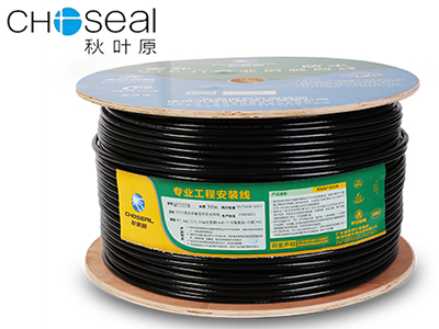 秋叶原 六类非屏蔽室外防水网络线缆黑色305米QF7727MT305