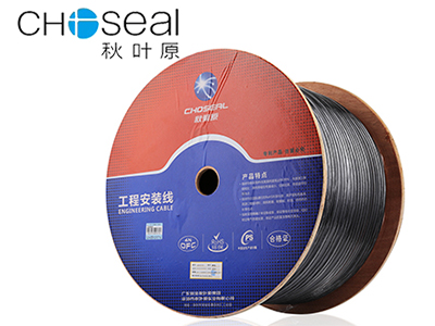 秋叶原 六类室外防水双屏蔽网络线缆 黑色305米Q2604T305