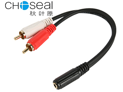 秋叶原 音视频线黑0.2米 Q374T0D5