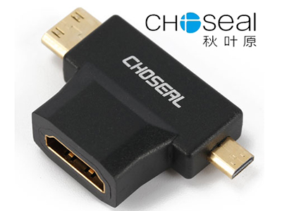 秋叶原 HDMI A/F TO HDMI C+D/M 音视频转换器黑色Q946