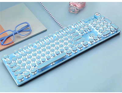 新盟kb1000蓝色机械键盘