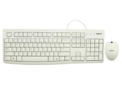 罗技MK120有线键鼠套装(白色)