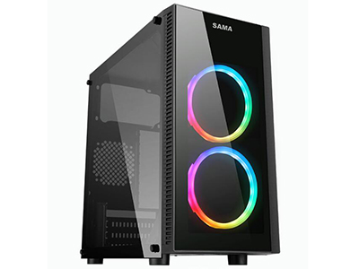 先马SAMA 巴德 游戏机箱  U3,双SSD,长显卡,Micro-ATX机箱,ATX电源仓,强大散热