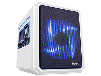 先马SAMA 米立方(白) 小板专用迷你游戏电脑机箱  U3双SSD背线大侧透平置结构支持高塔CPU散热器双显卡