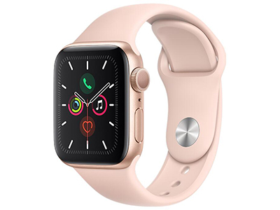 Apple Watch Series 5智能手表 GPS款 40/44毫米金色铝金属表壳 粉砂色运动型表带
