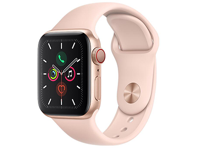 Apple Watch Series 5智能手表 GPS+蜂窝款 40/44毫米金色铝金属表壳 粉砂色运动型表带