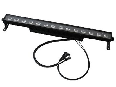 辛德瑞  GC-X14K5H1 14颗五合一洗墙灯 电源	AC90-240V
功率	200W
光源	LED
功能	
型号：GC-X14K5H1

控制	DMX512，声控，主从，
特点	大功率洗墙灯、单独点控跑马
产品尺寸	106*11*17cm
重量	6.8KG​