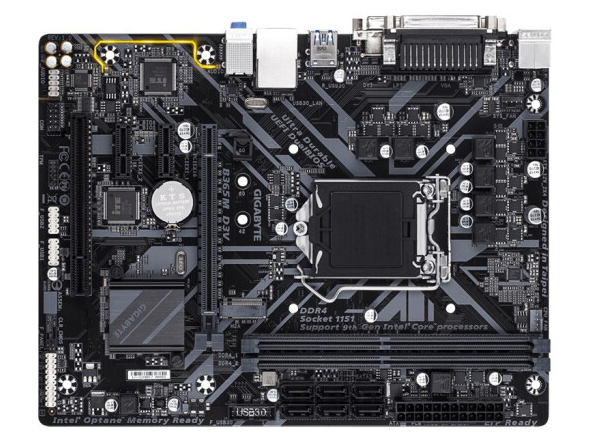 技嘉主板/B365M-D3V（VGA+DVI+PCI+COM）