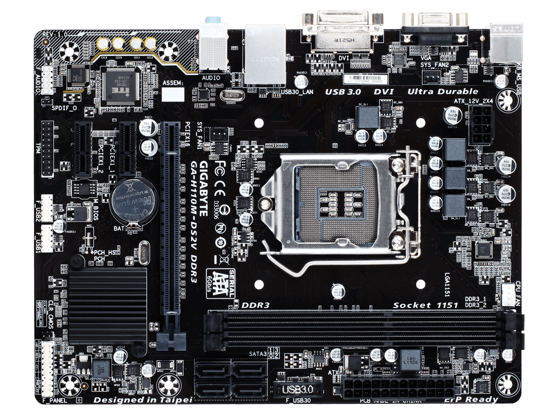 技嘉主板/GA-H110M-DS2V DDR3