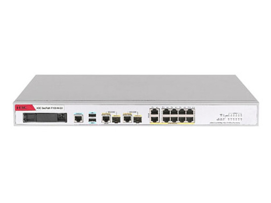 H3C F100-M-G3 防火墻 7GE+2Bypass+2Combo+1管理口；1硬盤擴展；帶機量800；單電源，自帶100條SSL VPN