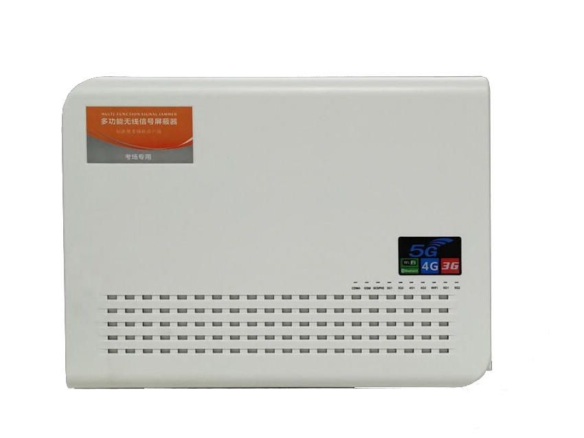 ZM-505C全频段型手机信号屏蔽器 会议屏蔽仪1、新款多功能5G机型，屏蔽5G/WIFI蓝牙/4G(TD-LTE/LTE-FDD)、3G、2G等信号。
2  采用内置天线设计，塑料外壳，内含铝合金散热片和双风扇散热结构，保证可靠运行。
3、内置型电源供电，进口芯片，频率稳定无频偏。
4、屏蔽半径1-30米（非固定值，根据场所距离基站远近不同）
5、屏蔽手机信号，不影响其他电子设备正常工作
6、低辐射，对人体没有不良影响。
7、屏蔽发射基站的下行频率不影响上行频率.