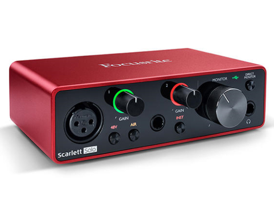 福克斯特Focusrite Solo三代专业外置电脑录音乐器编曲电吉他声卡