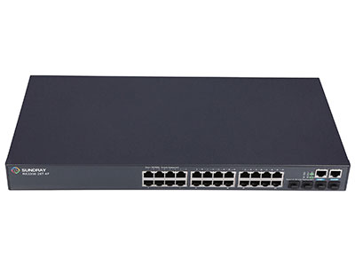 信锐rs330028t4f安视24口千兆三层交换机