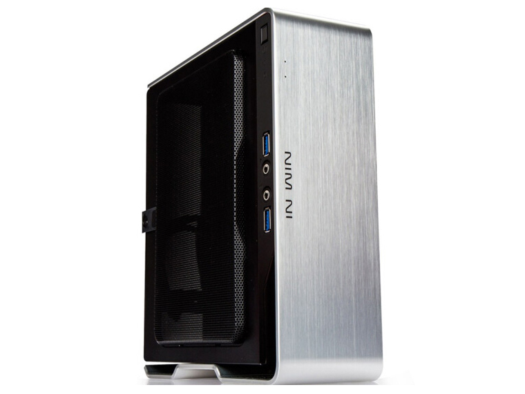 迎广（IN WIN）肖邦 银色 itx机箱（支持MINI ITX主板/铝合金外框/自带150W足瓦静音电源/USB3.0 x2）
