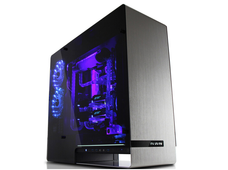 迎广(IN WIN) 909银色 电脑主机箱(支持E-ATX主板/360冷排/全铝/侧透/水冷/USB3.1(Gen 2)*1+USB3.0*2)
