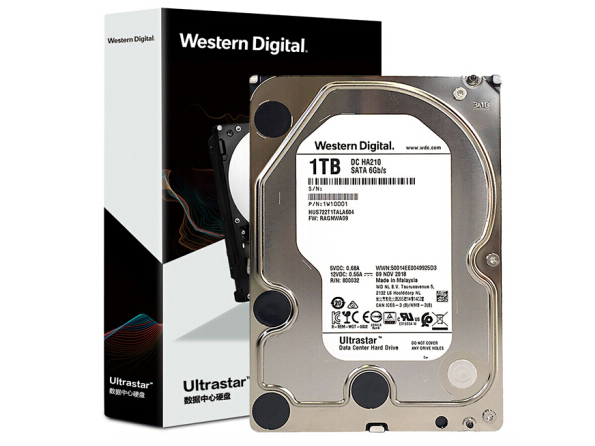 西部数据 HUS722T1TALA604 1TB SATA6Gb/s 7200转128M 企业级硬盘