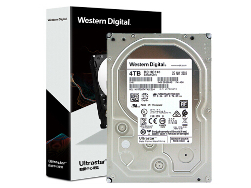 西部数据 HUS726T4TALE6L4 4TB HC310 (企业数据存储｜550TB负载/年｜200万小时/MTBF)  